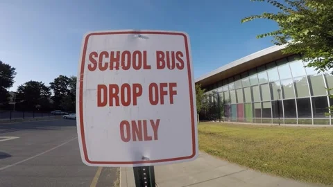 School bus drop off only sign Stock Footage 304371457
