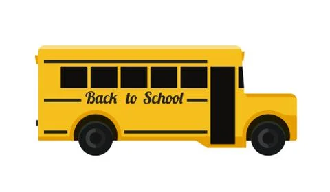 School bus flat illustration Stock Illustration