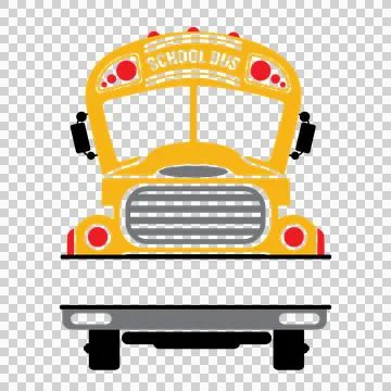 School Bus Front Bumper Silhouette Stock Illustration