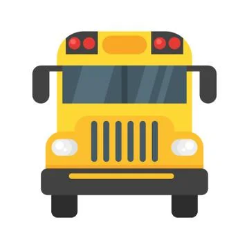 School bus front Stock Illustration