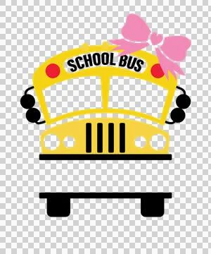 School Bus Front View Of A With Bow headlights windshield Stock Illustration