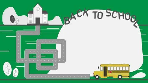 School bus head to school Stock Illustration