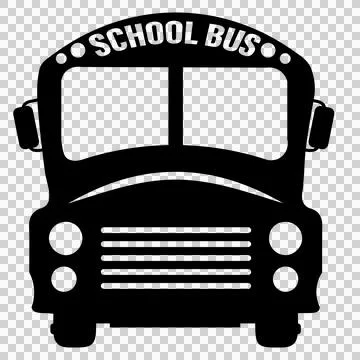 School Bus With Headlights And Grille Stock Illustration