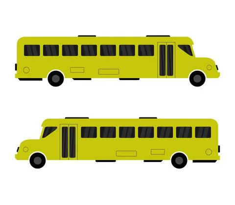 School bus icon illustrated in vector on white background Stock Illustration