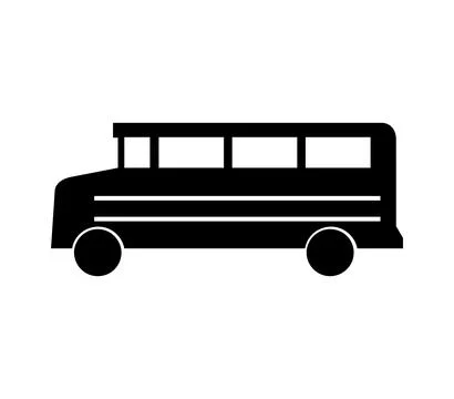 School bus icon illustrated in vector on white background Stock Illustration