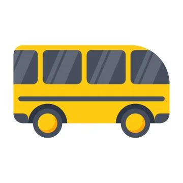School Bus Icon Stock Illustration