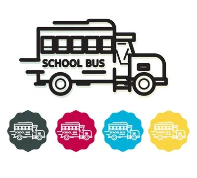 School Bus - Icon Stock Illustration
