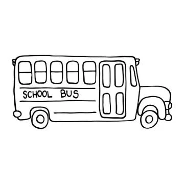 School bus icon. Outlined Stock Illustration