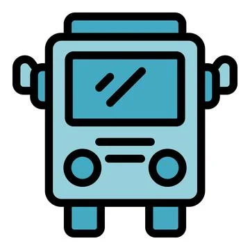 School bus icon vector flat Stock Illustration