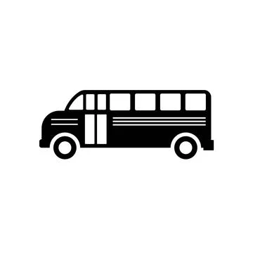 School Bus icon vector, solid illustration, pictogram isolated on white Stock Illustration