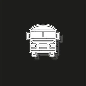 School bus icon - vector transportation vehicle Stock Illustration