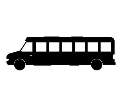 School bus icon on white background Stock Illustration