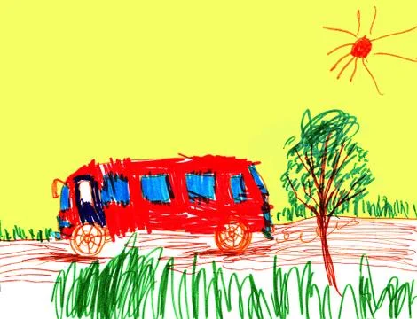 The school bus Stock Illustration