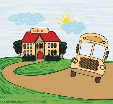 School bus Stock Illustration
