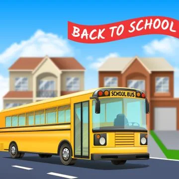 School Bus Illustration Stock Illustration