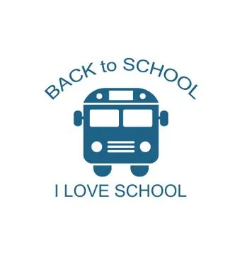 School Bus Isolated Illustrazione stock