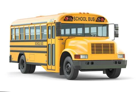 School bus isolated on white background. Stock Illustration