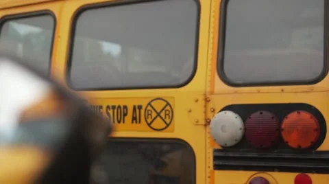 School Bus Mirror Vídeo Stock 47321856