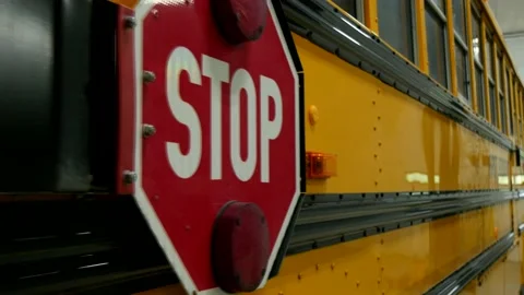 School bus pan closeup Stock Footage 190717413