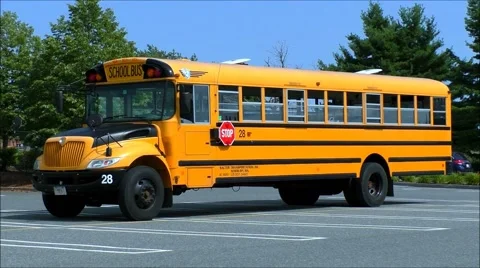School Bus parking lot Stock-Footage 40752473
