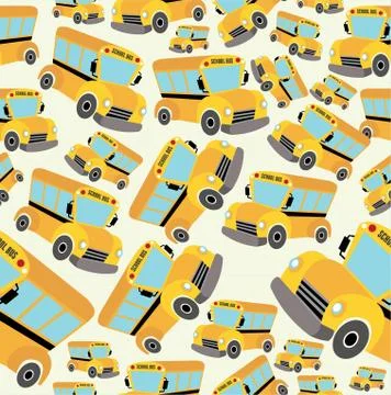 School bus pattern Stock Illustration