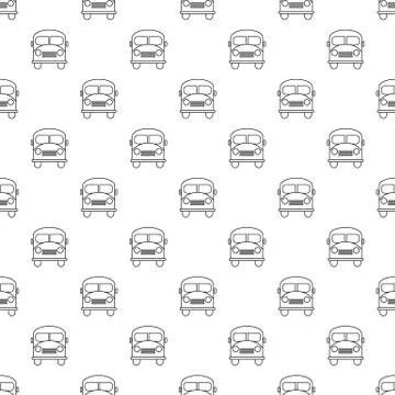 School bus pattern seamless Stock Illustration