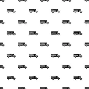 School bus pattern, simple style Stock Illustration