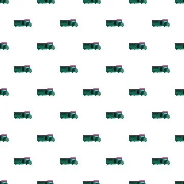 School bus pattern on white background for kids Stock Illustration