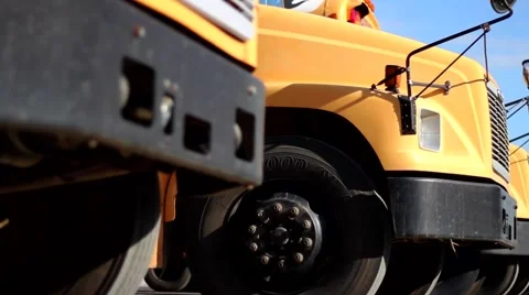 School Bus in Row  스톡 동영상 56242594