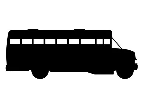 School bus silhouette vector art Stock Illustration
