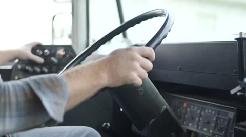 School Bus Steering Wheel Vídeo Stock 47321978