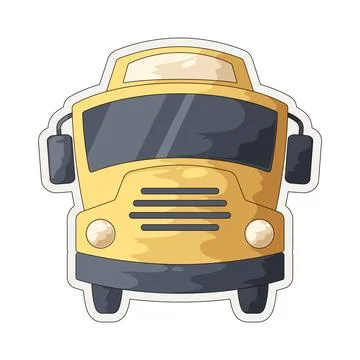 School bus sticker illustration Illustrazione stock