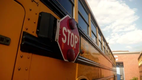School bus stop sign | Stock Video | Pond5