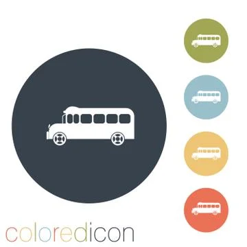 School bus. symbol study. icon transport Stock Illustration