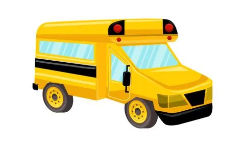 School Bus Template Vector Isolated Design Stock-Illustration