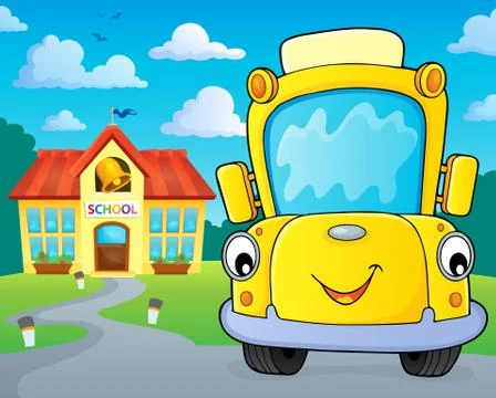 School bus thematics image Stock Illustration