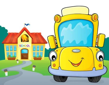 School bus thematics image Stock Illustration
