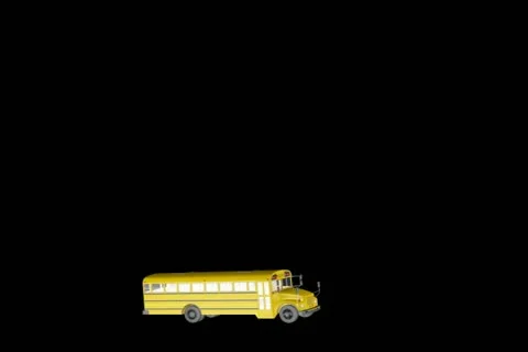 School Bus Transition Stock Footage