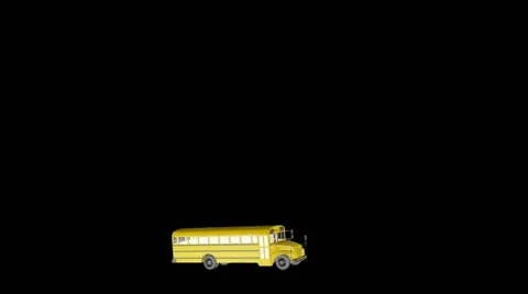School Bus Transition HD Stock Footage 10870502