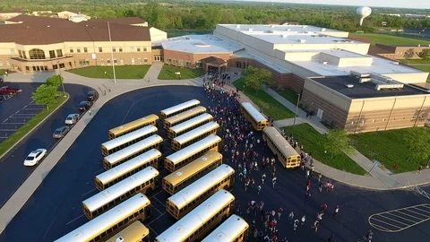 School Bus unloading 4k 3 Vidéo 76006889