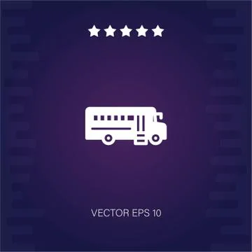 School bus vector icon Stock Illustration