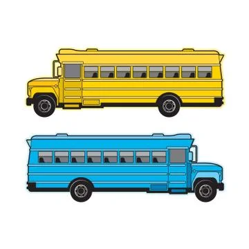 School bus-in yellow Illustrazione stock