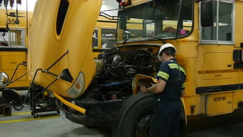 School Buses Stock Footage 188305564