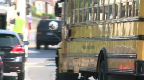 School buses on route (5 of 6) Stock Footage 19439205