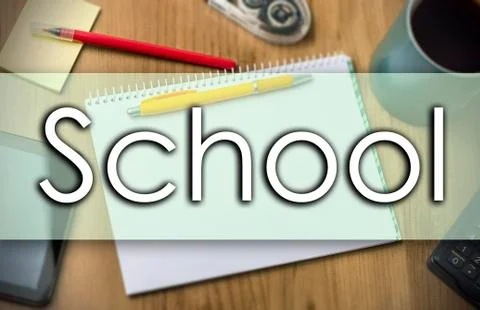 School -  business concept with text Stock Illustration