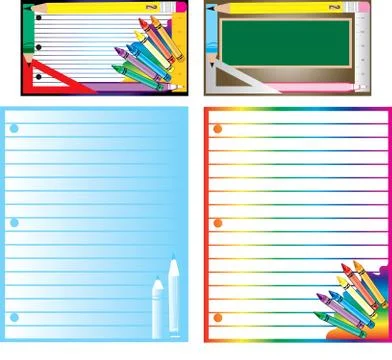 School Business Set Stock Illustration
