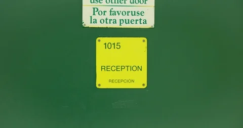 School Cafeteria Reception Sign Frame Centered Static 스톡 동영상 97194047