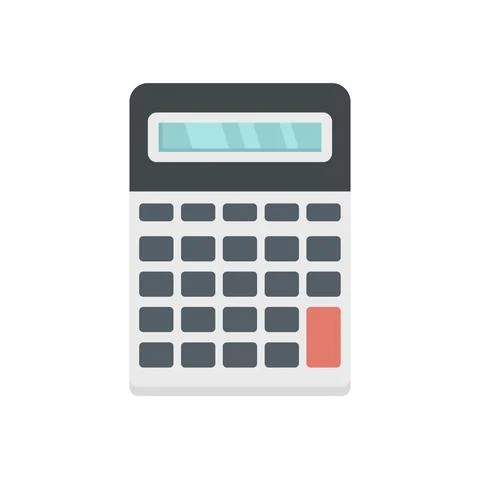 School calculator icon flat isolated vector Illustrazione stock
