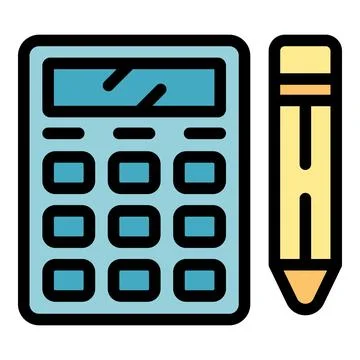 School calculator icon vector flat Stock Illustration