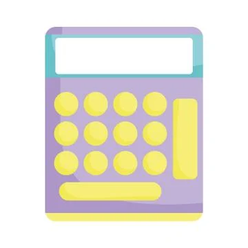 School calculator mathematics isolated icon design Stock Illustration